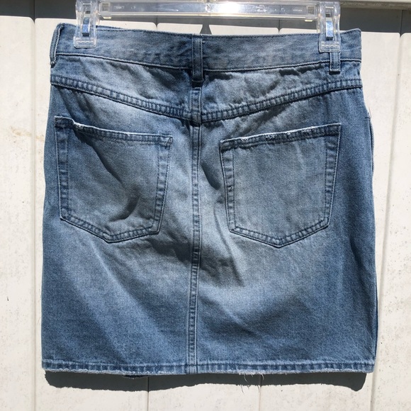 Denim Skirt with Rips in it - Picture 3 of 3